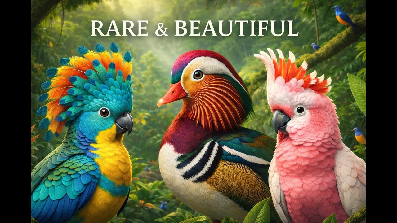 4K Ultra HD | Most Beautiful & Rare Birds of the Tropical Rainforest