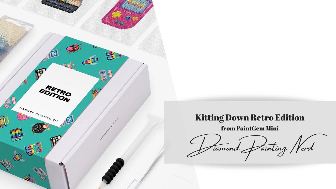 KITTING DOWN RETRO EDITION  | PAINTGEM MINI | DIAMOND PAINTING NERD