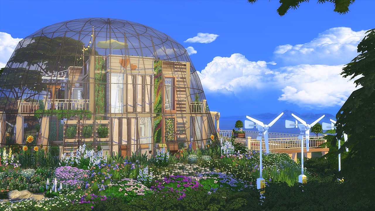 THE SIMS 4 || Glass Dome Eco House🌿  || Frau Engel || NoCC