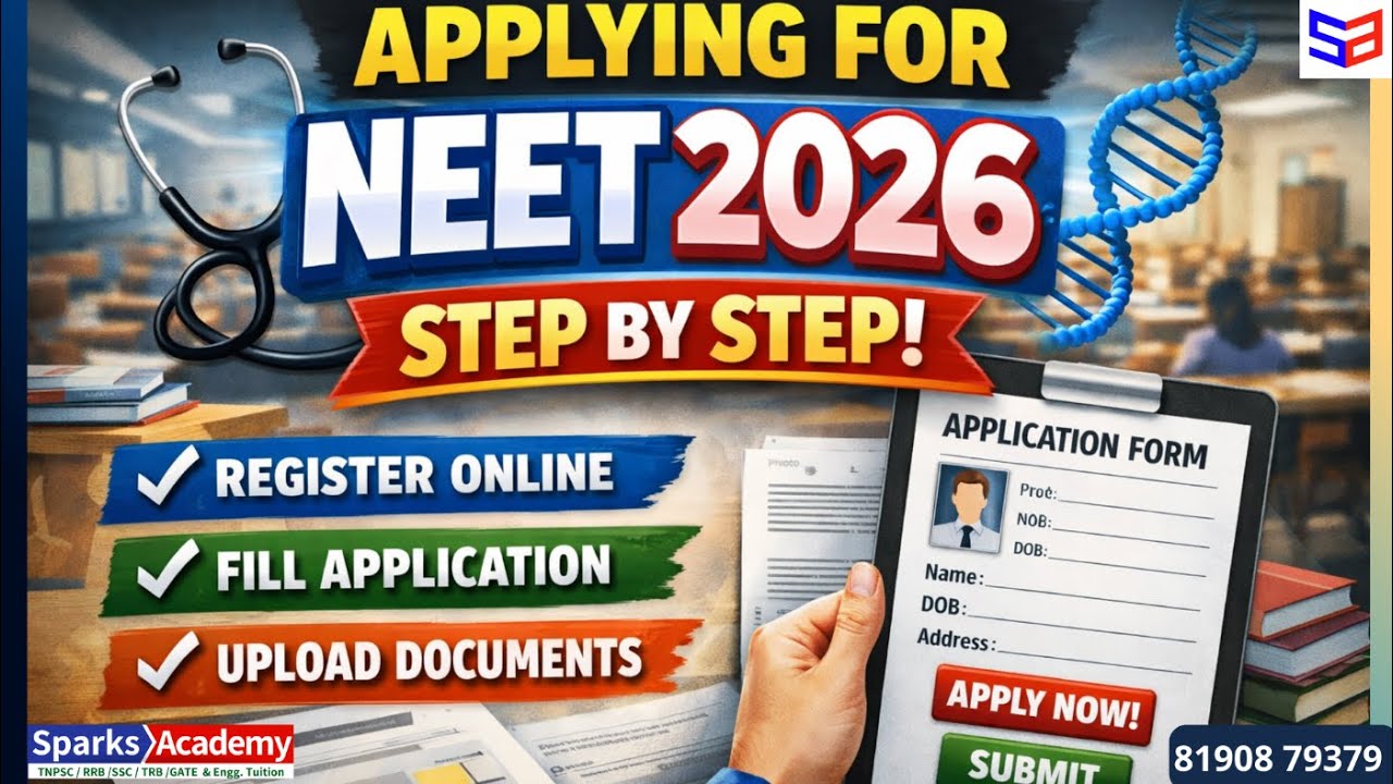 NEET - 2026, Application process Step by Step - Sparks Academy