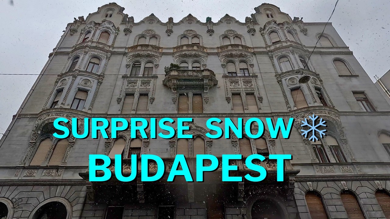 Unexpected Snow in Erzsébetváros | Budapest Walking Tour 4K ❄️