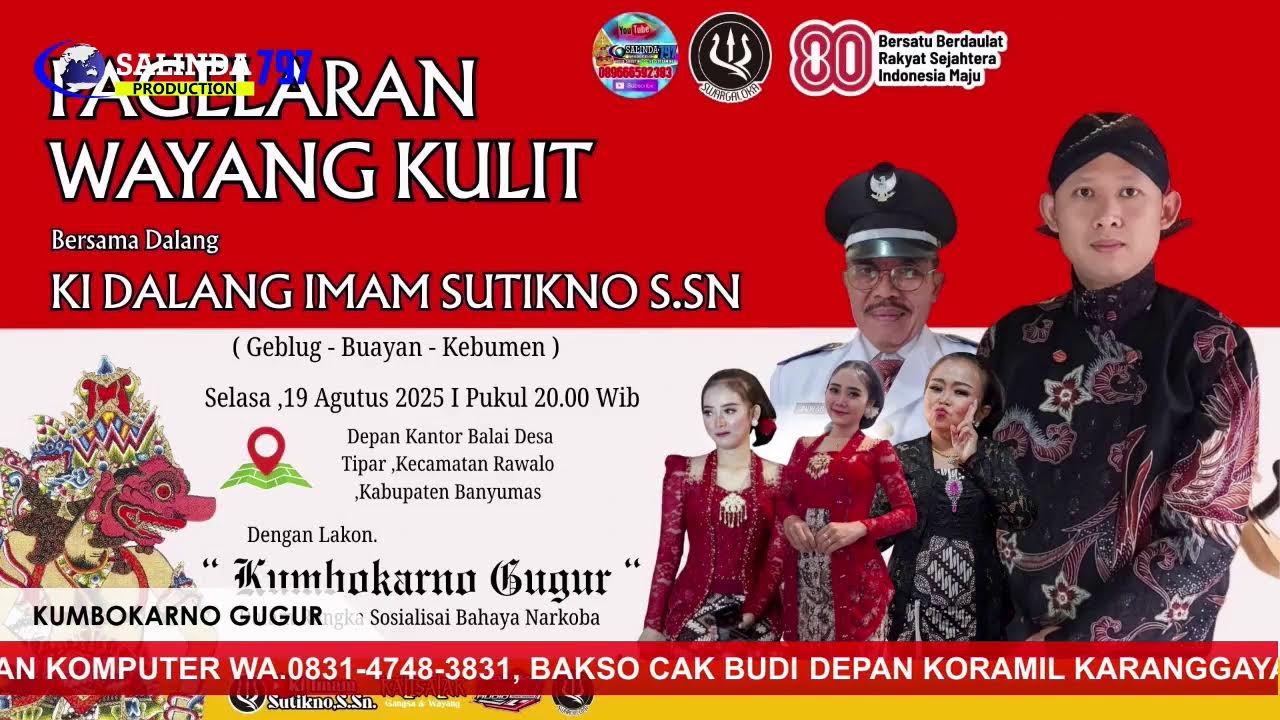 LIVE  WAYANG KULIT KI IMAM SUTIKNO S.Sn -  KUMBOKARNO GUGUR
