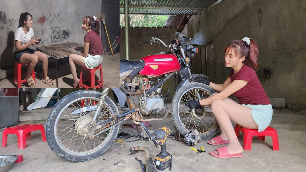 Repair fuel tank,replace balls and brakes for 120c motorbike,I quit my job to go back to my hometown