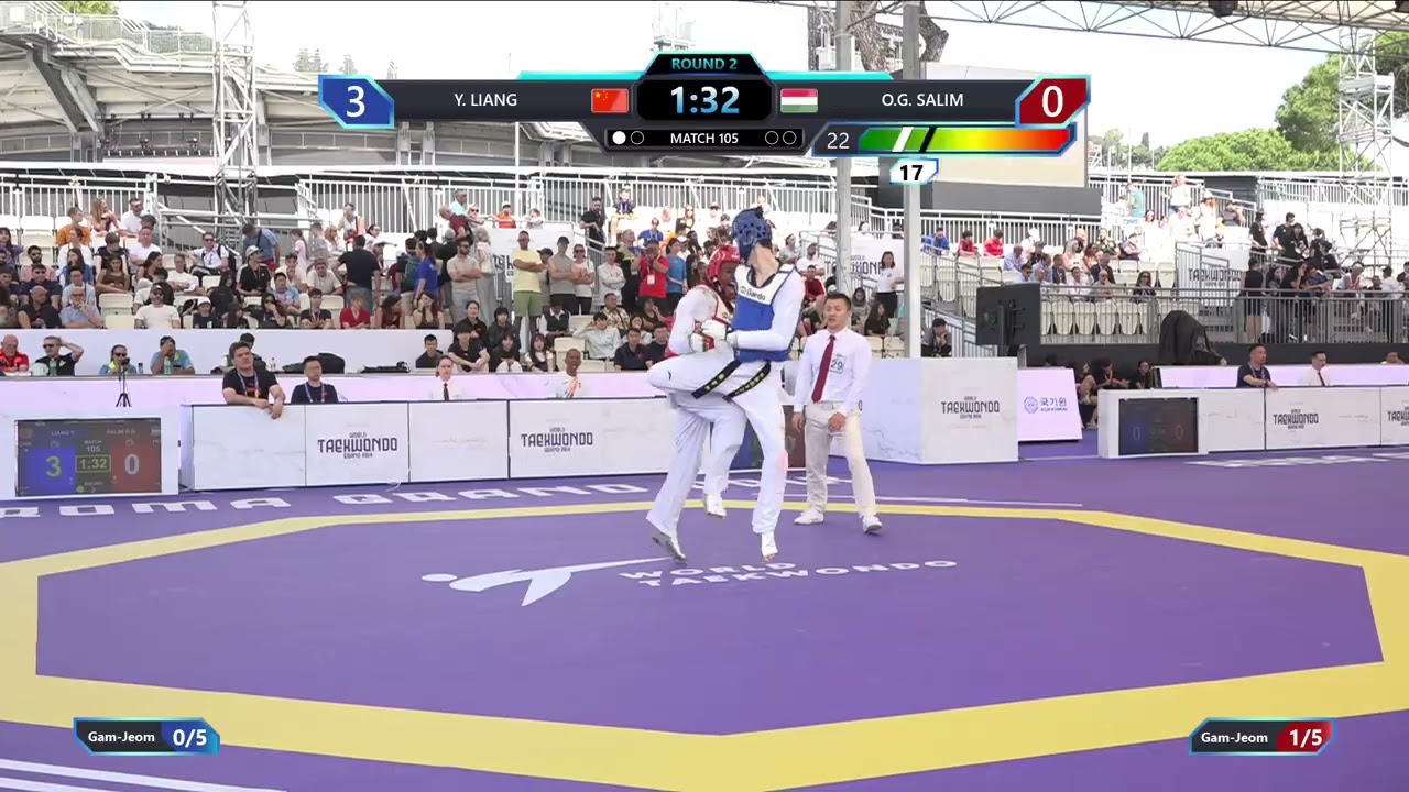 105 Round of 32 Men  68kg CHN Y  LIANG HUN O G  SALIM PGM