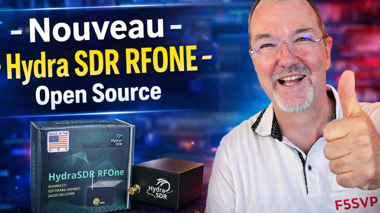 HydraSDR RFOne : un SDR open-source haut de gamme, conçu en France et fabriqué aux États-Unis.