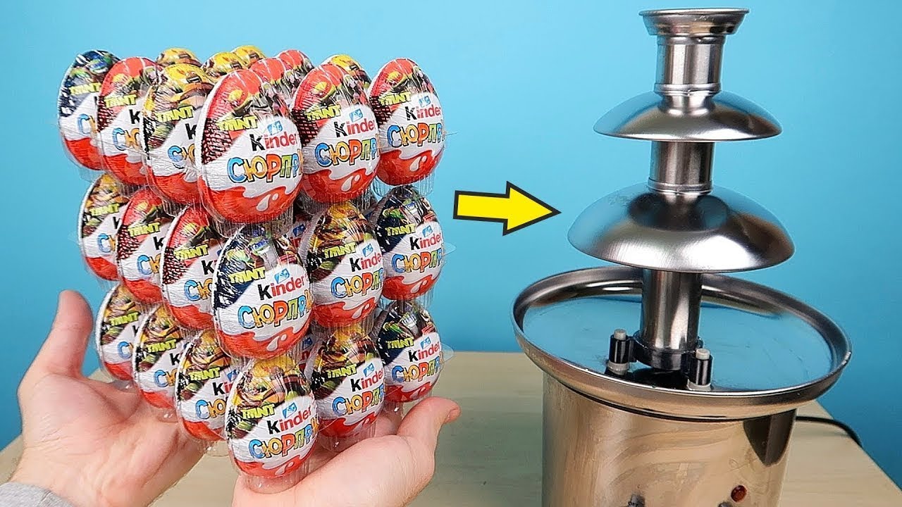 ¡HICE FUENTE de CHOCOLATE con 36 KINDER SORPRESA!