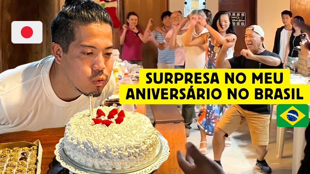 Celebraram meu aniversário surpresa no Brasil