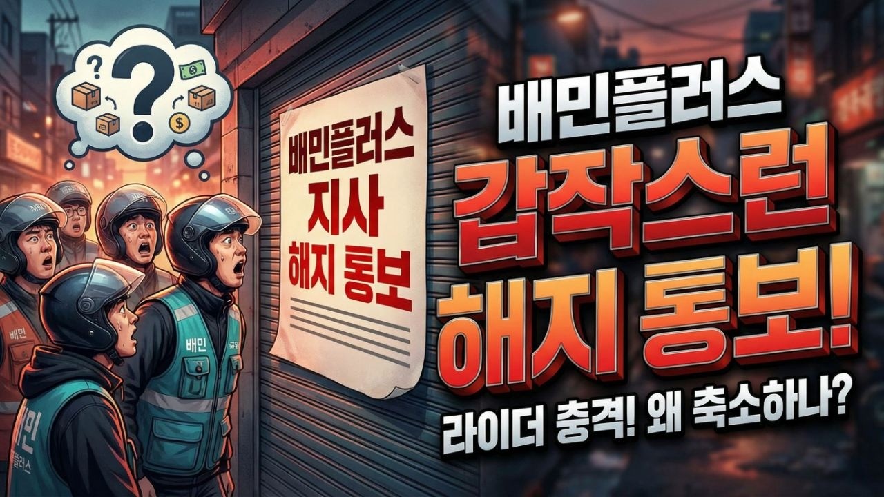 갑작스러운 배민플러스 지사 해지 통보, 그 이면에는 여러가지 제보가 숨어있다.