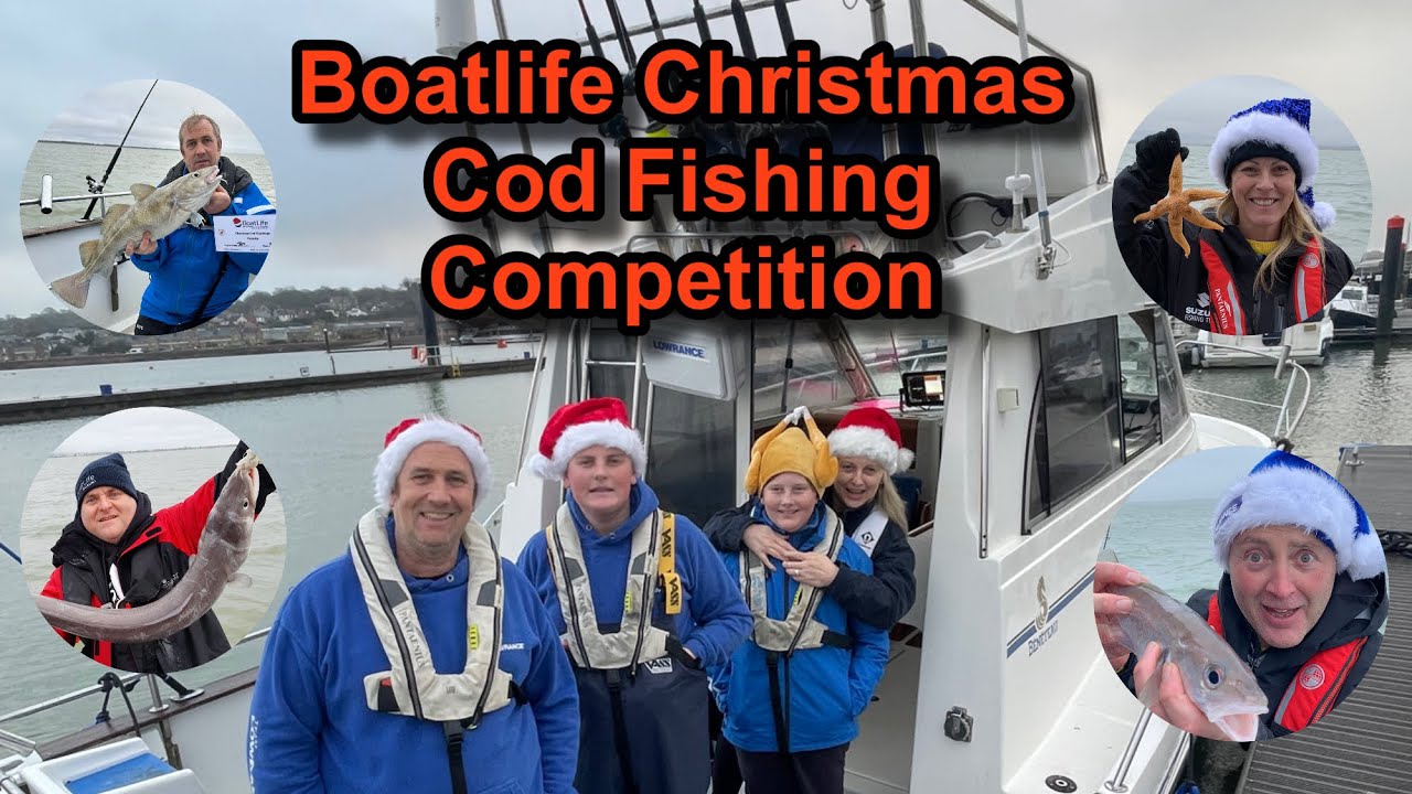 Uk Small boat Fishing - Solent BoatLife chrishmas special - Cod fishing - Christmas party 🎉