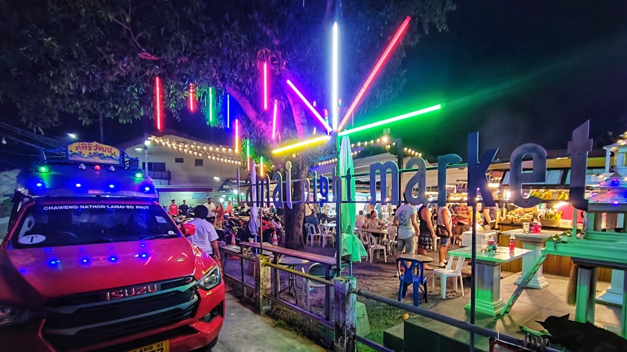 LAMAI BEACH ROAD Nightlife Tour In Koh Samui, Thailand