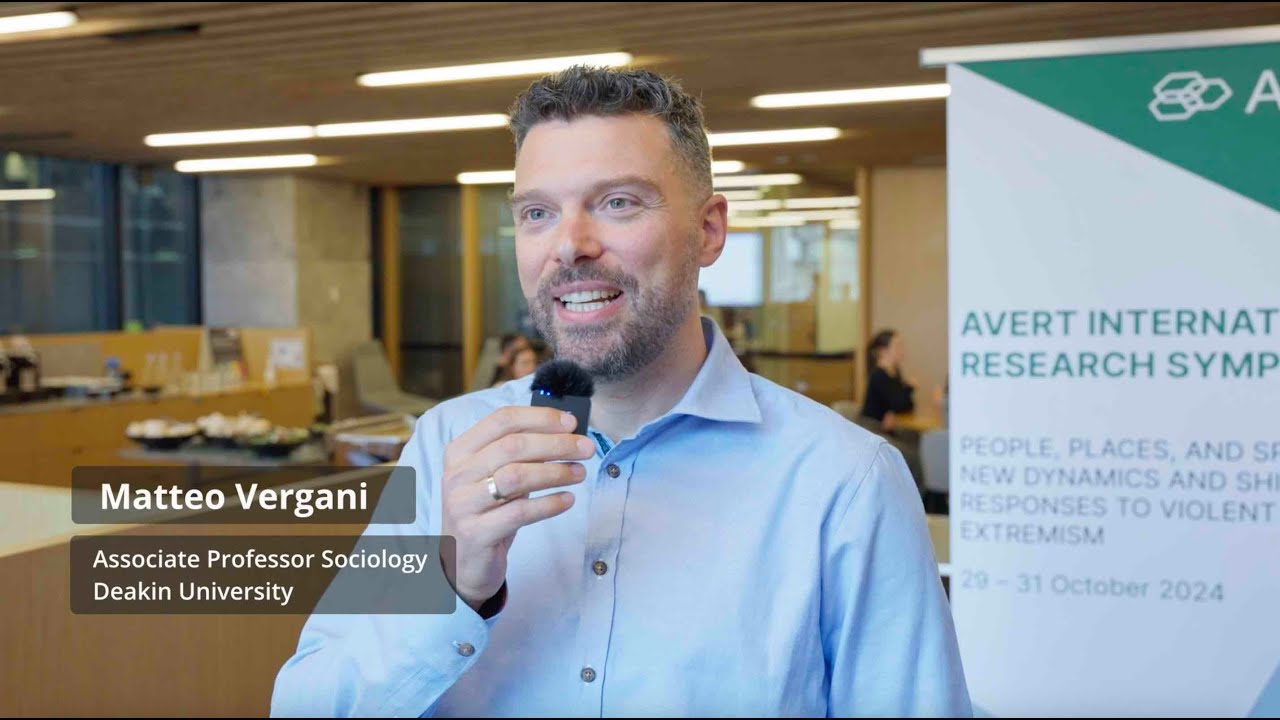 Associate Professor Matteo Vergani at the AVERT 2024 Symposium