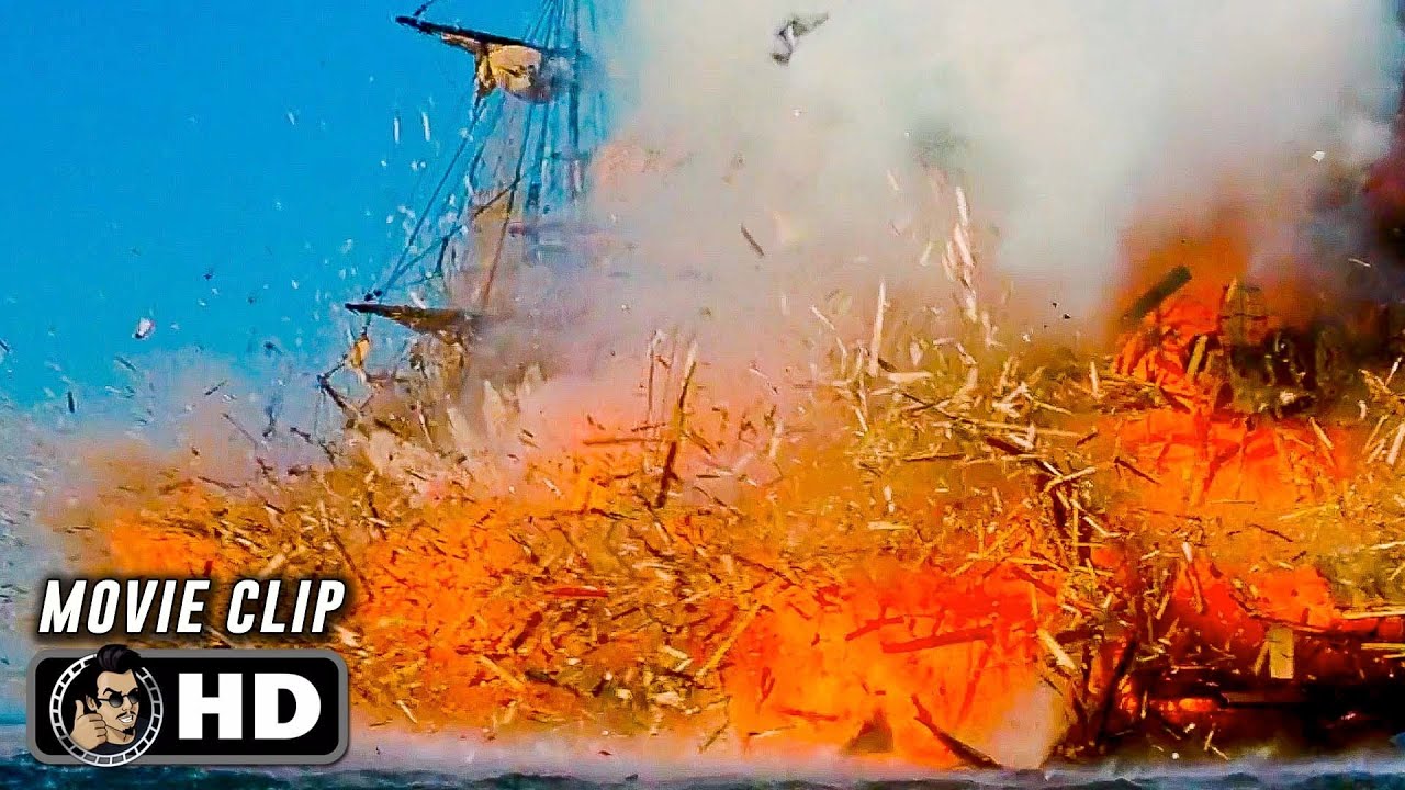 Exploding Pirate Ship Scene | CUTTHROAT ISLAND (1995) Movie CLIP HD