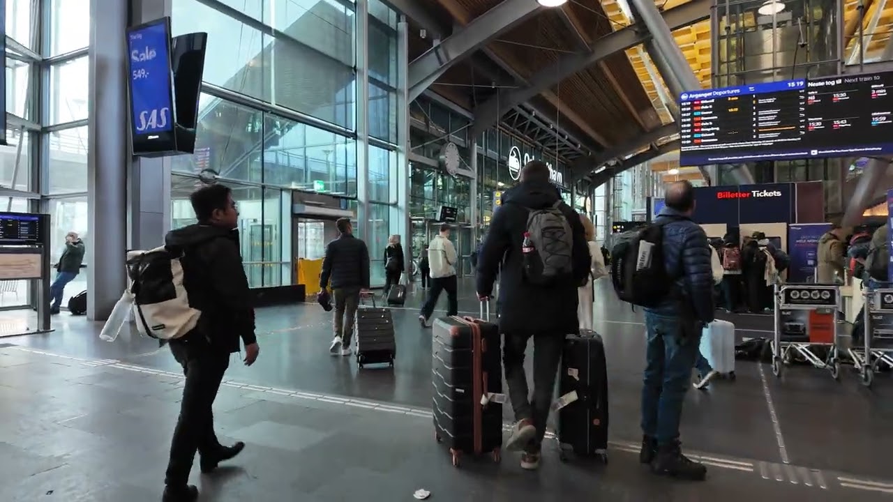 Oslo Airport Walk 4K Norway 🇳🇴