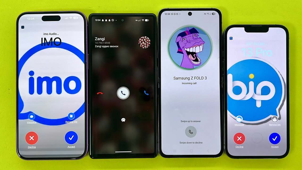 iMO + Tawasal + BiP & Zangi Incoming Outgoing Call Google Pixel 6, Samsung Z Flip5,iPhone 16Plus/13P