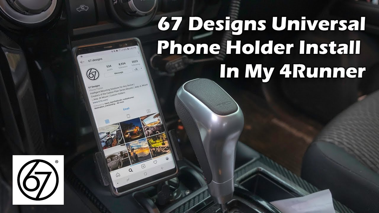67 Designs Phone Holder Install in 2018 TRD 4Runner