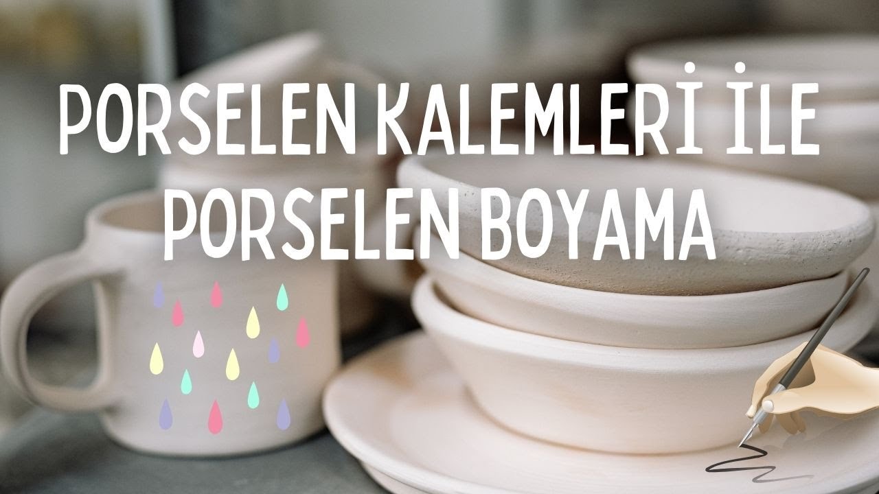 Kolay Porselen Boyama Fikirleri | Porcelain Painting | Kupa Bardak, Tabak Boyadım ve Çok Sevdim!
