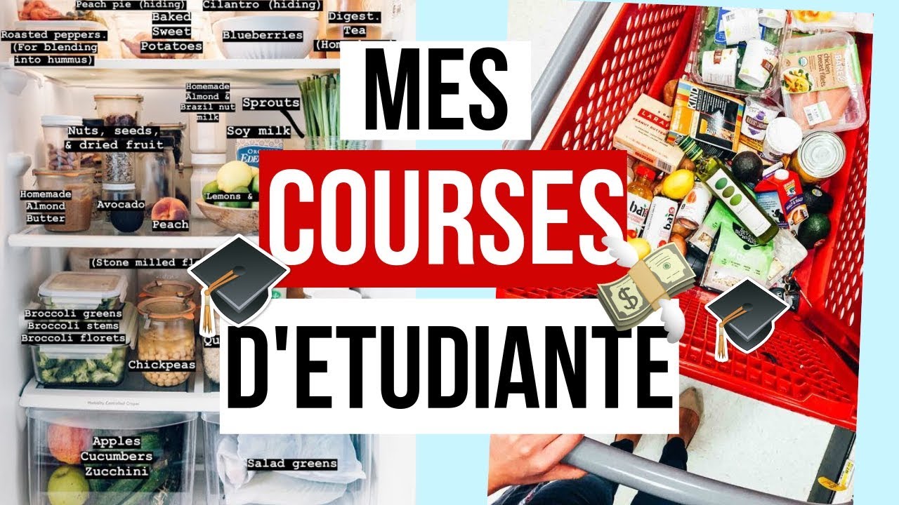 MES COURSES D'ETUDIANTE POUR UN MOIS! | Budget, rapidité & recettes!