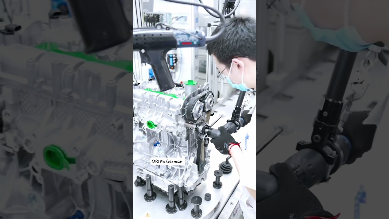 Which part of the engine do you think is being built? #germancars #germanauto #Engine #GermanEngine