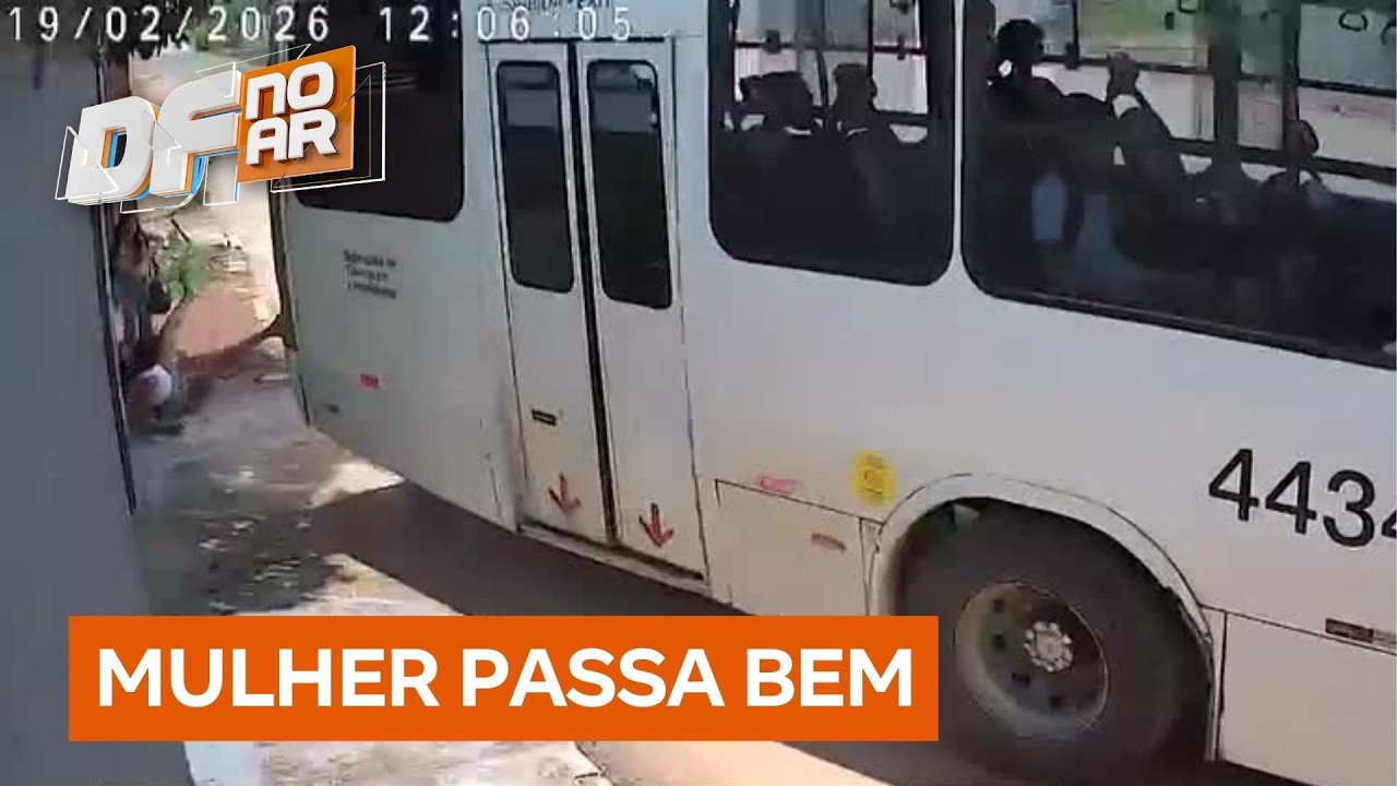 Mulher é atingida por ônibus em calçada no Sol Nascente (DF) | DF no Ar