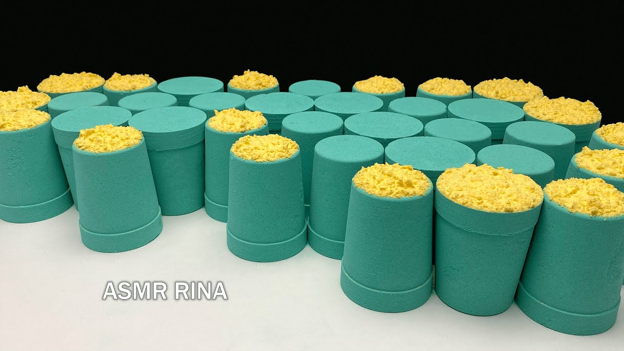 ASMR baking soda crunchy flower field
