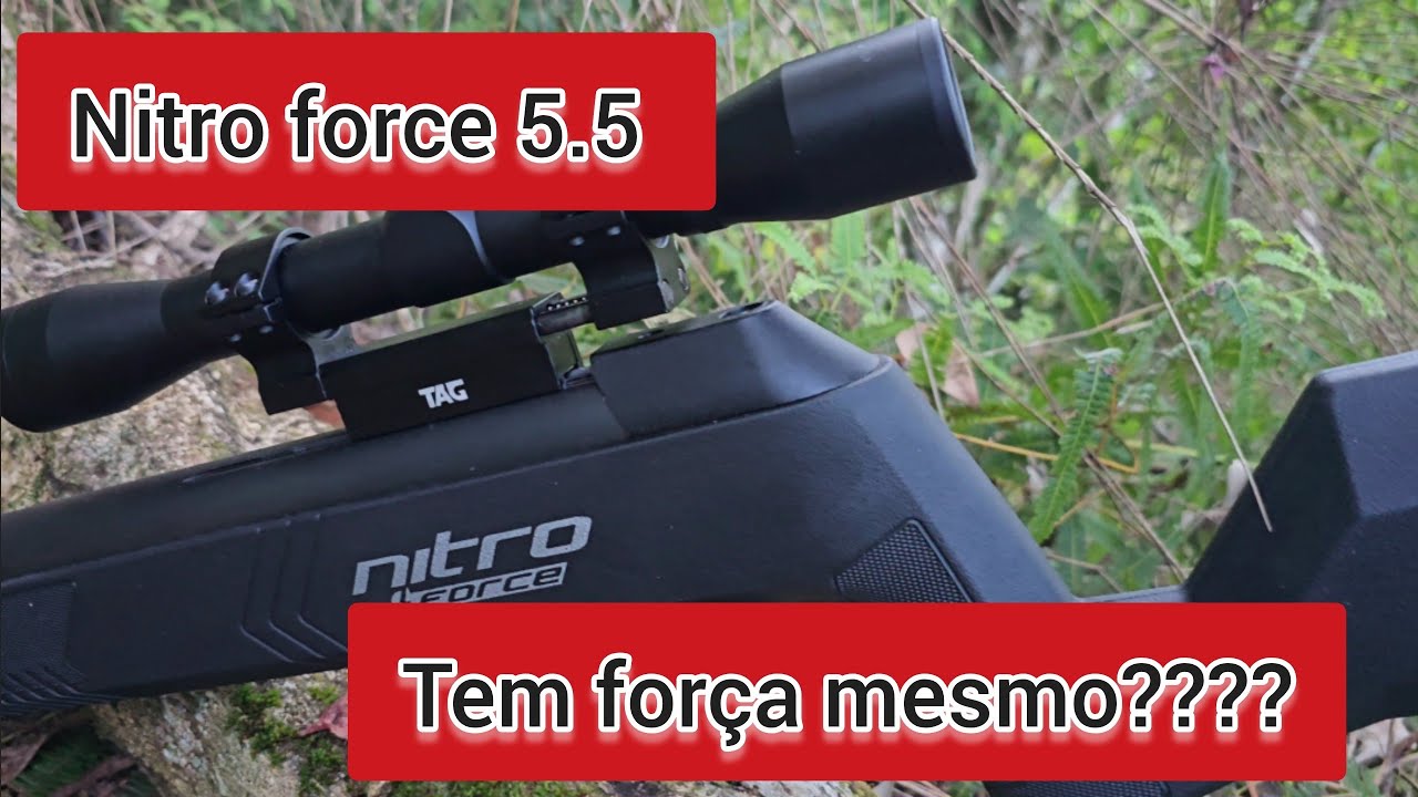 Carabina nitro force 5.5, cronografagem!