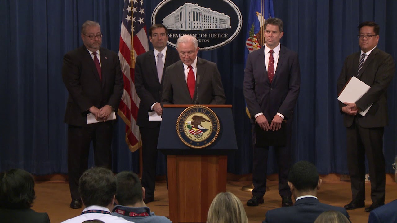 Attorney General Sessions Announces Criminal Enforcement Action and New Initiative to Combat..