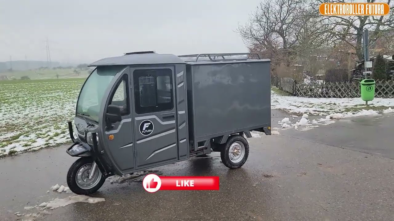 E-Lastendreirad Cargo Power Cabin, 95 % GÜNSTIGER ALS EIN AUTO 25/45 km/h E-Mobil Elektromobil