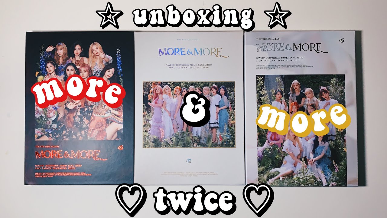 a more & more exciting unboxing of twice ❝more & more❞ (all versions)