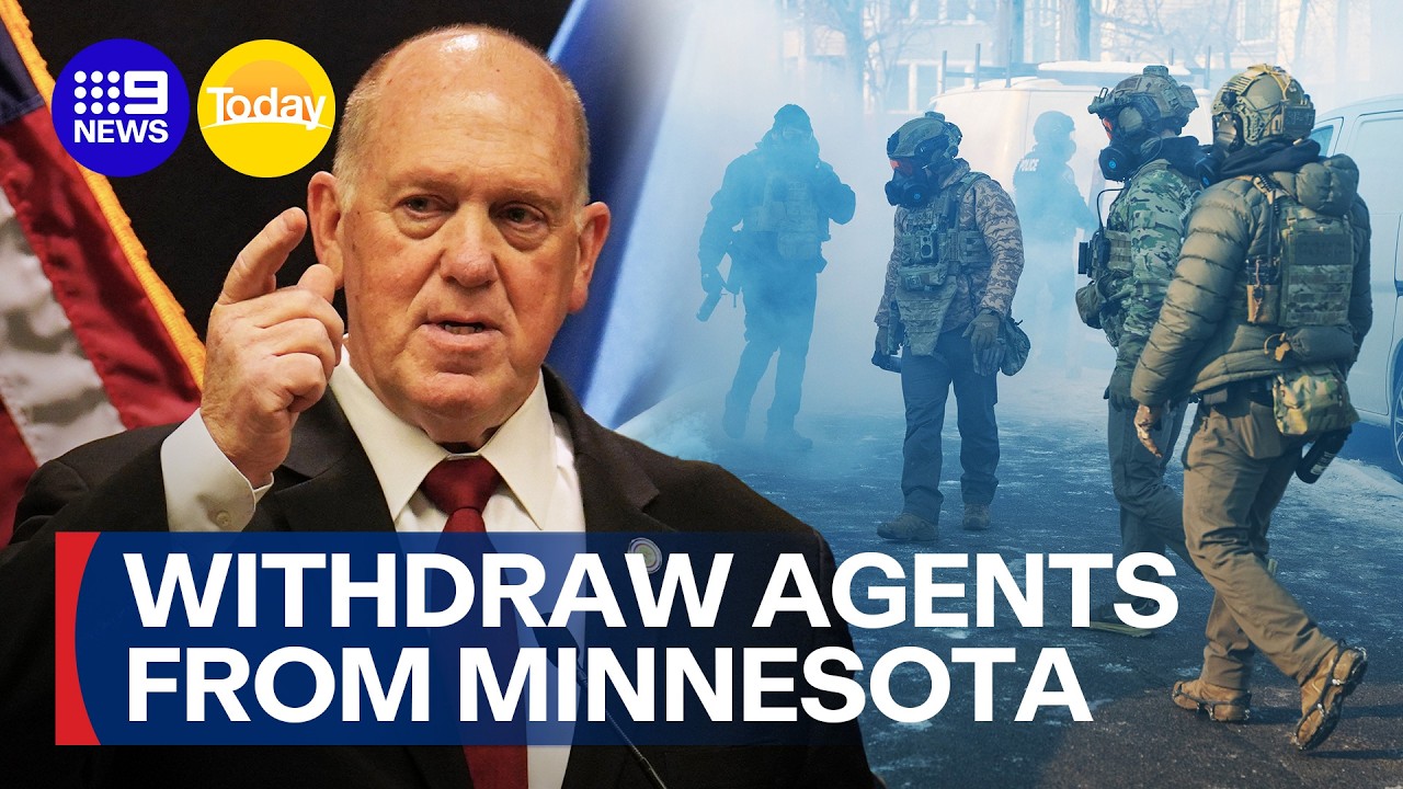 Trump administration to withdraw immigration agents from Minnesota | 9 News Australia