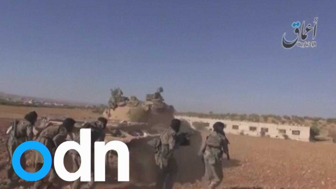 Video shows Islamic State in control of hill overlooking Syrian town of Kobani