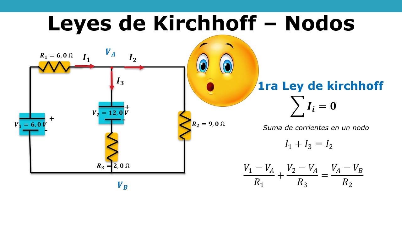 Leyes de Kirchhoff por nodos - Ejercicio resuelto 1
