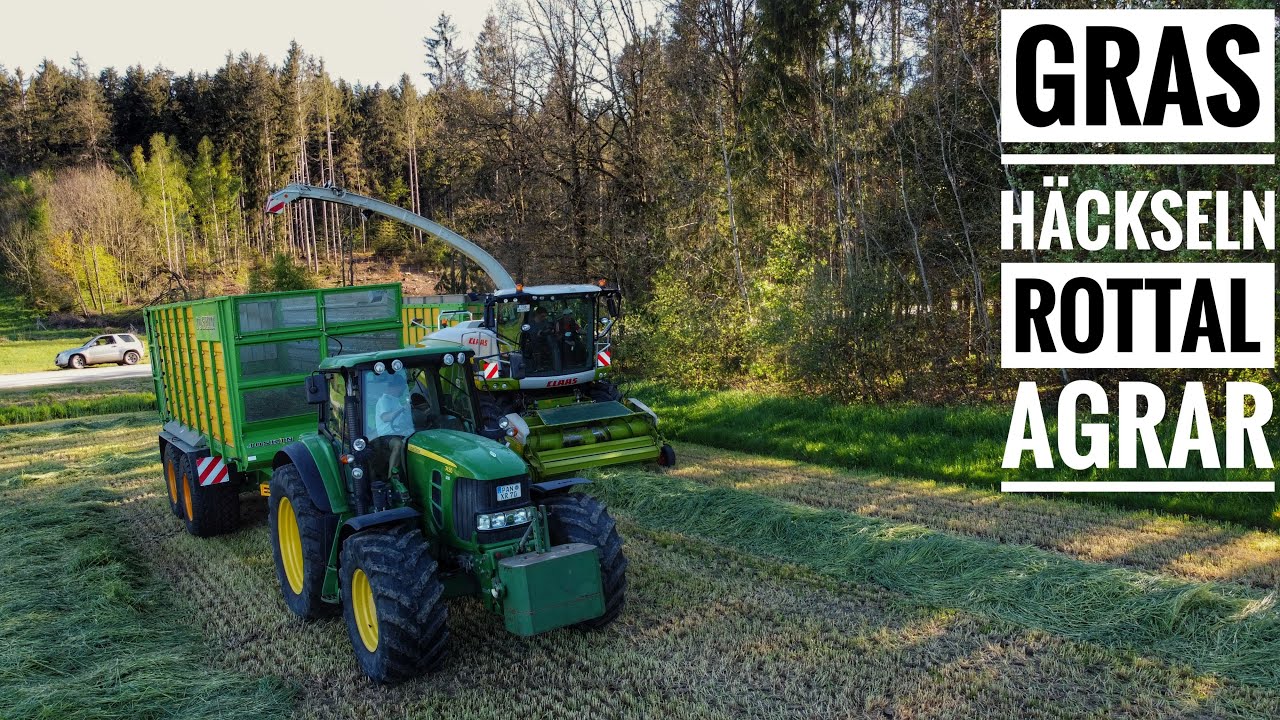 Häckseln mit Claas Jaguar 970 | John Deere 7430, John Deere 6210R