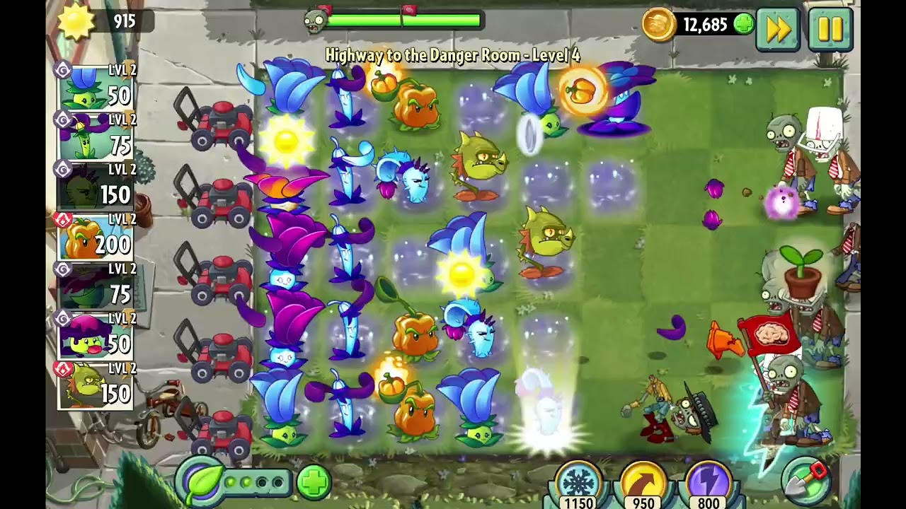 Plants vs. Zombies 2: Highway To The Danger Room - Прохождение игры, часть 1