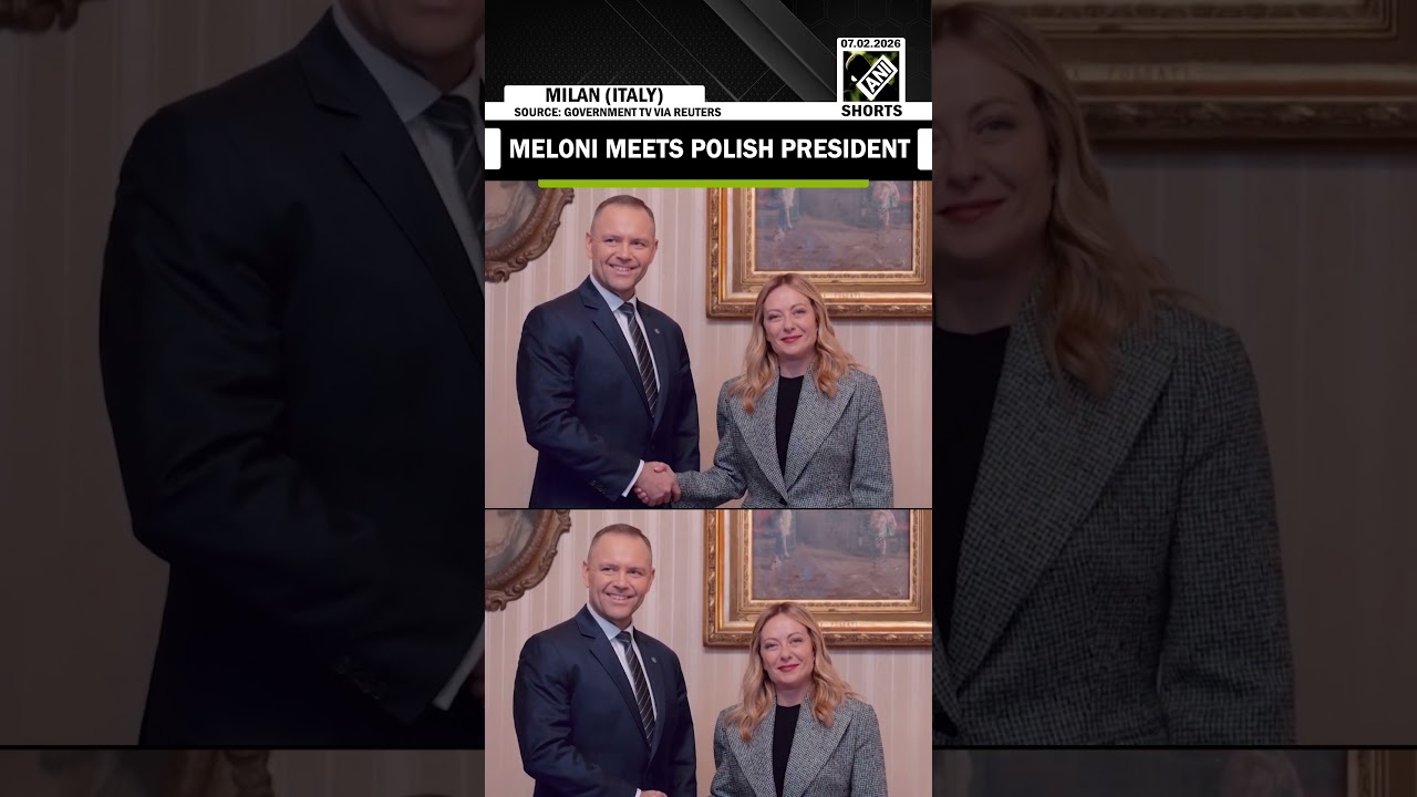 Italian PM Meloni meets Polish President Nawrocki before Olympic opening ceremony