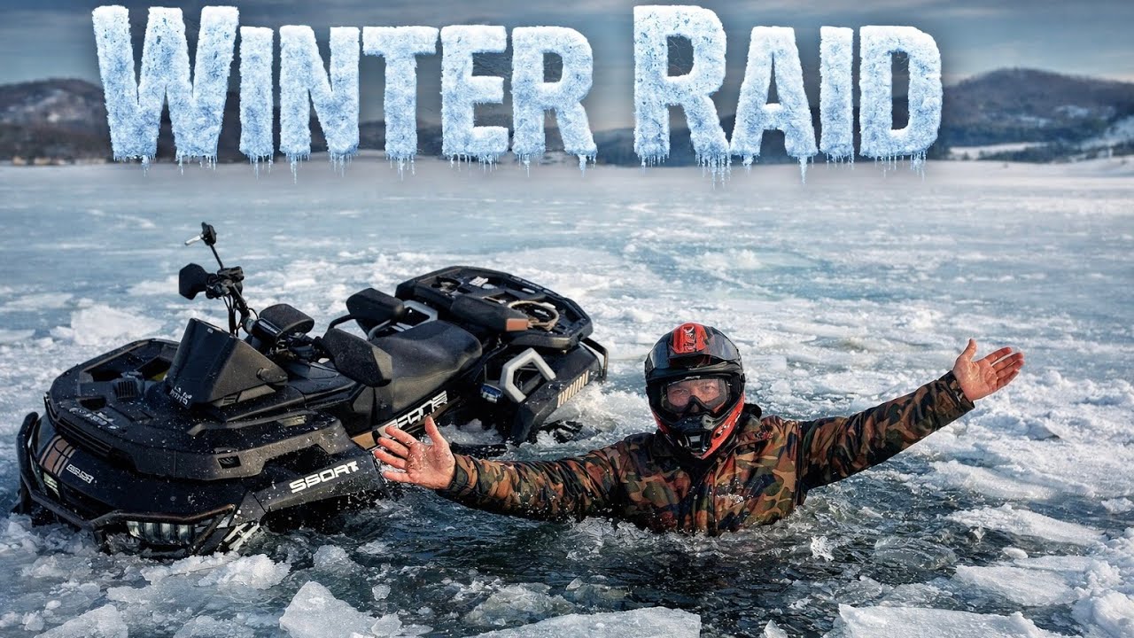 WINTER RAID - THE ICE COLLAPSED - BENDA Redstone 550 R2 DL - WHEN ICE FAILS #benda #štvorkolky #atv