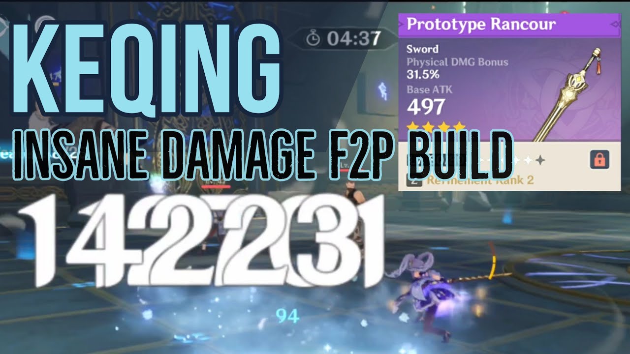 Pure Physical Keqing Build - Insane Damage with F2P gears - Genshin Impact