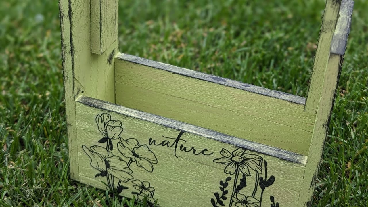 Kleiner Shabby Chic Korb aus KLÖTZCHEN