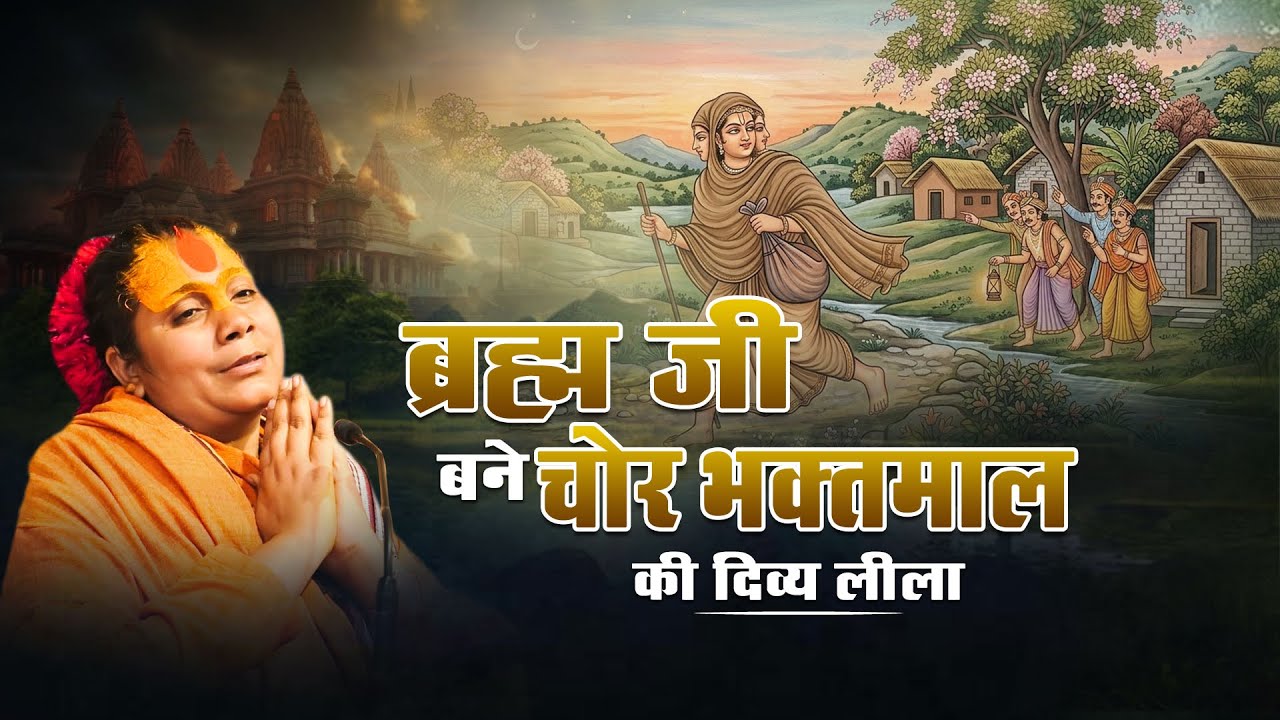 ब्रह्मा जी बने चोर भक्तमाल की दिव्य लीला - Pujya Hanuman Baba Barsana