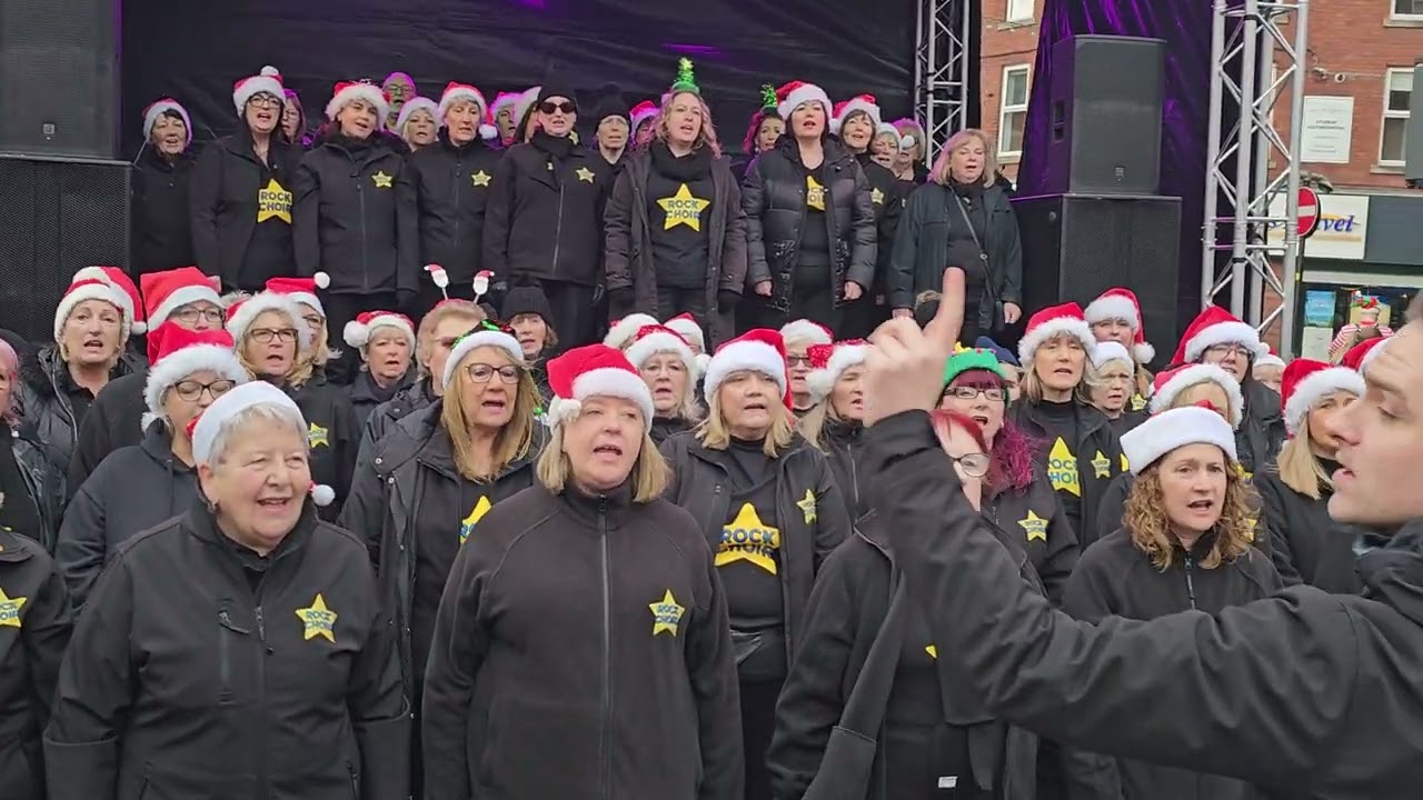 HALLELUJAH Rock Choir at ORMSKIRK LIGHTS SWITCH ON  24th November 2024