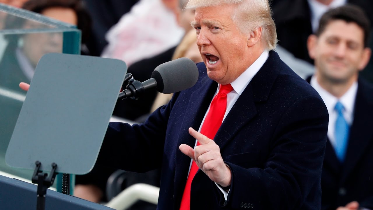 President Donald Trump delivers address at Inauguration Day 2017