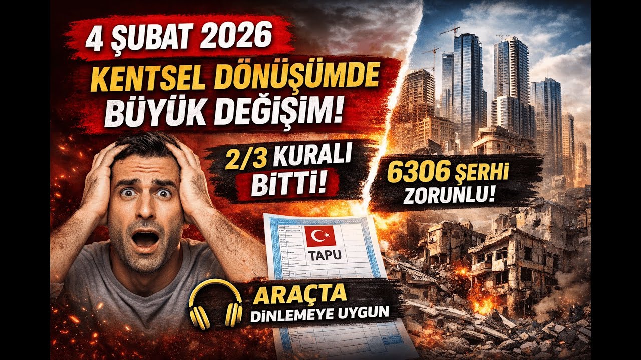 4 Şubat 2026 Kentsel Dönüşümde DEVRİM! Artık %50+1 Yeterli! 🏠