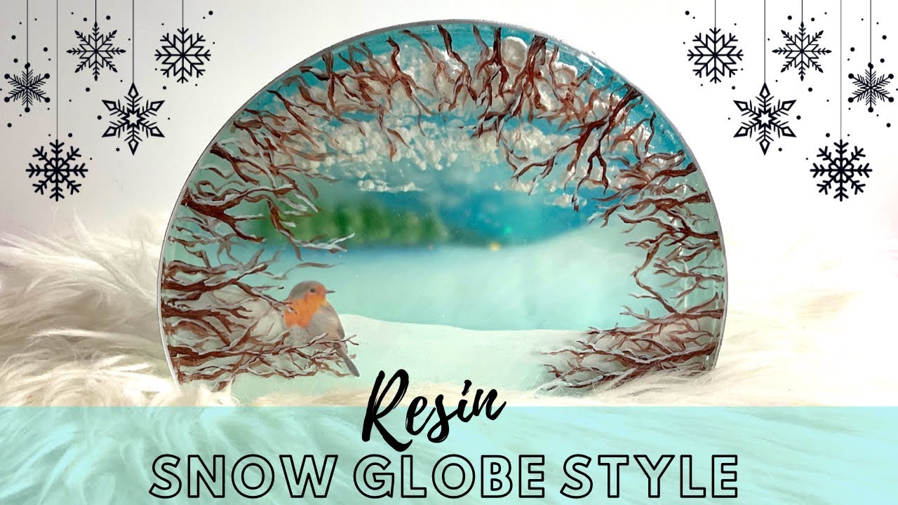 Snow Globe Style Resin Winter Scene - Resin Christmas - @Resin Pro