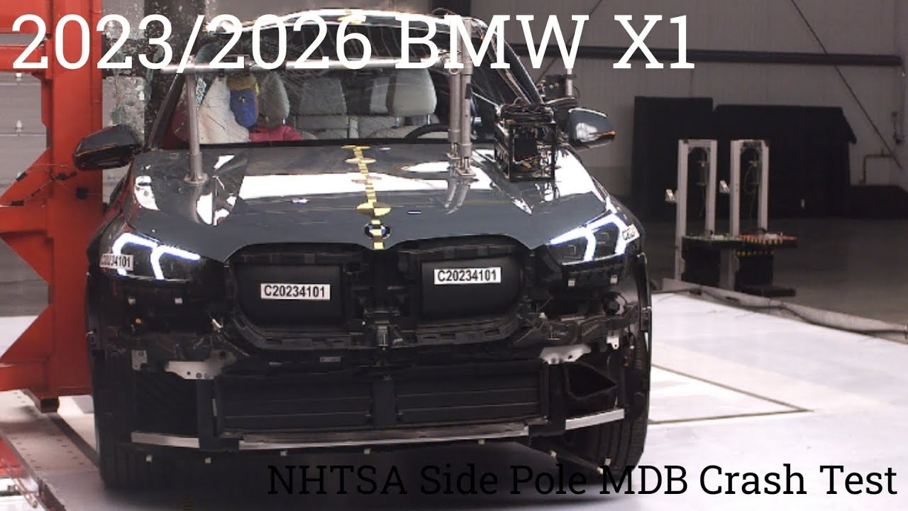 2023/2026 BMW X1 NHTSA Side Pole MDB Crash Test 