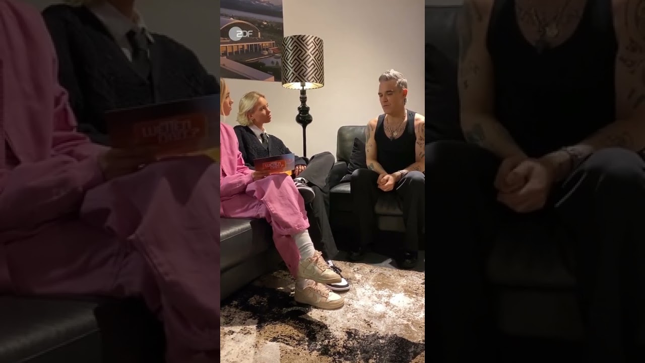 Robbie Williams backstage interview with Lisa and Lena @ Wedden Dass