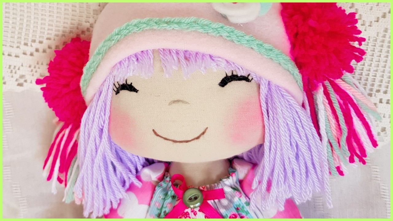 ¡Muy Bonita! Muñeca de Trapo Fácil de Hacer 👧🧵 MOLDES GRATIS!!