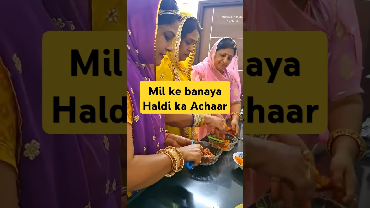 Haldi Ka Achaar - Rajasthan's famous Mewadi raw turmeric pickle Recipe Shorts #recipesbyshilpi