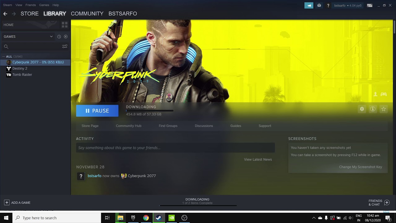Downloading Cyberpunk 2077 on a PTCL Internet Be like.....