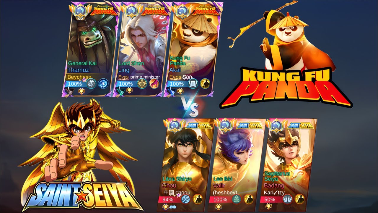 SAINT SEIYA VS KUNG FU PANDA (3V3) WHO WILL WIN SUPER INTENSE MATCH