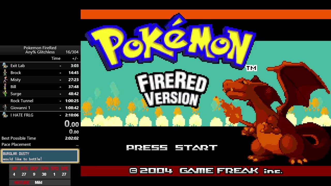 2025-11-23 - Pokémon FireRed Any% Glitchless Speedrun