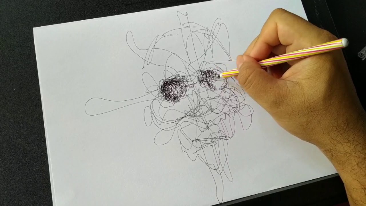 Seram!! Gambar Tengkorak Dengan Cara Coret-coret? Gak salah nih?!